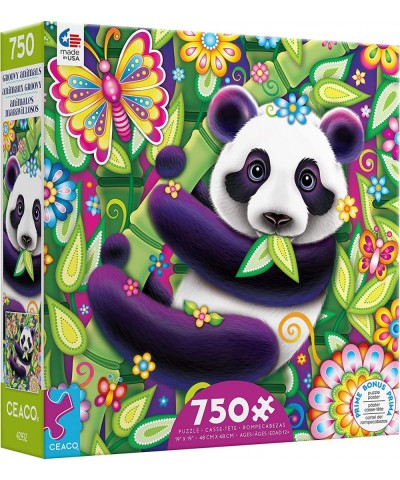 Groovy Animals - Panda - 750 Piece Jigsaw Puzzle $24.18 Jigsaw Puzzles