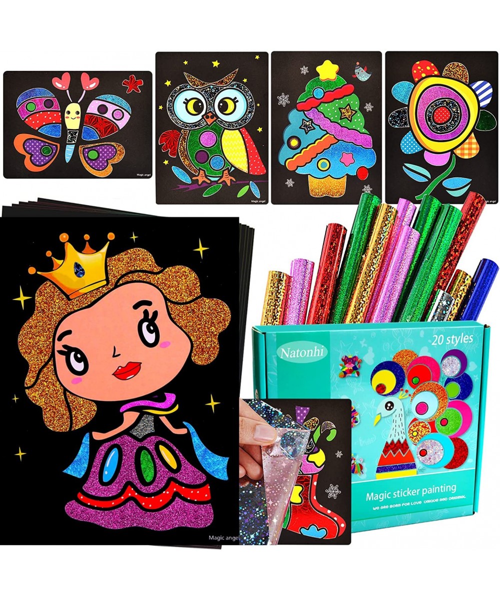 Arts and Crafts for Kids Ages 3-8 Years Old 20 Style Toddler Arts and Craft Fun Sticker Painting Paper Craft Supplies Kit for...