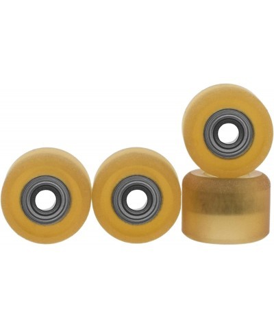 Apex 61D Urethane Fingerboard Wheels - Mini Shorty Shape 6.6mm Diameter - ABEC-9 Stealth Bearings - Made in The USA - Honey C...