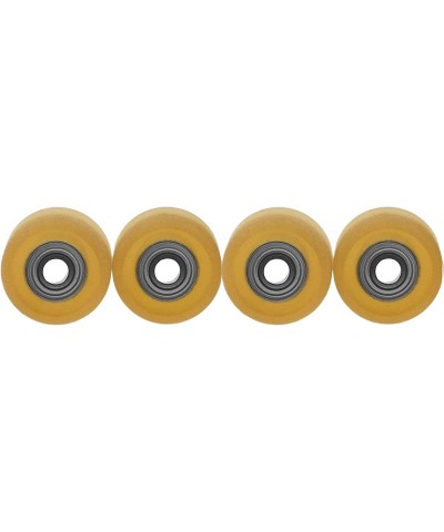 Apex 61D Urethane Fingerboard Wheels - Mini Shorty Shape 6.6mm Diameter - ABEC-9 Stealth Bearings - Made in The USA - Honey C...