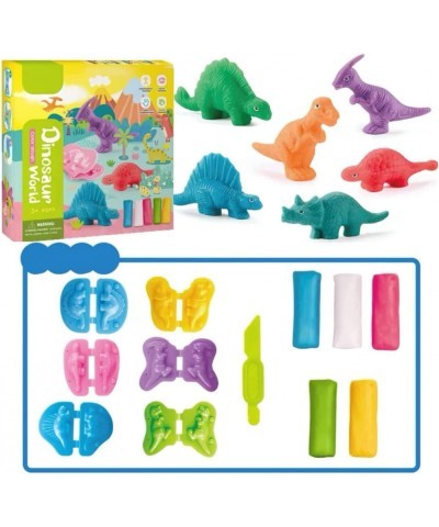 Playdough Tool Sets Dinosaur World Dough Kit Creations Toy for Kid -5 Color Doughs 1 Plastic Knife and 6 Shape Dino Preschool...