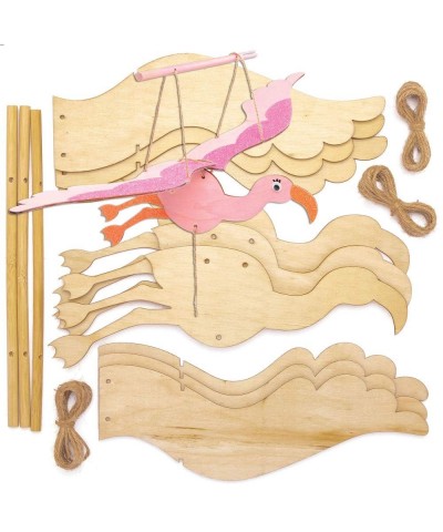 AT702 Flamingo Wooden Flying Puppet Kits - Pack of 3 Woodcraft for Kids Arts and Crafts Projects $17.51 Kids' Drawing & Writi...