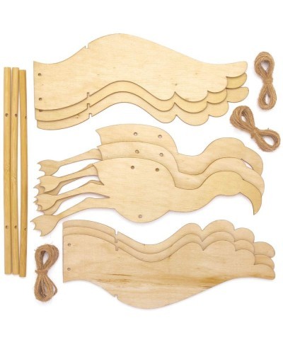 AT702 Flamingo Wooden Flying Puppet Kits - Pack of 3 Woodcraft for Kids Arts and Crafts Projects $17.51 Kids' Drawing & Writi...