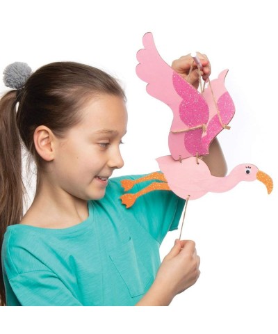 AT702 Flamingo Wooden Flying Puppet Kits - Pack of 3 Woodcraft for Kids Arts and Crafts Projects $17.51 Kids' Drawing & Writi...