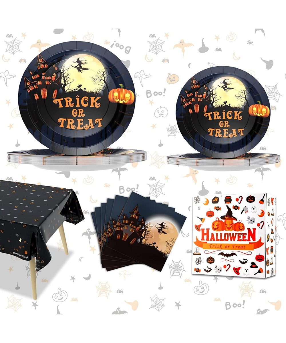 Halloween Party Supplies Halloween Party Decorations Halloween Plates Sets With 24 Halloween Paper Plates Dessert Plates Napk...