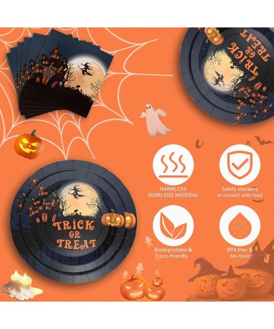 Halloween Party Supplies Halloween Party Decorations Halloween Plates Sets With 24 Halloween Paper Plates Dessert Plates Napk...