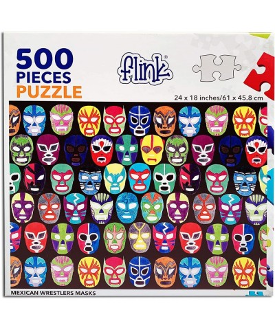 Mexican Wrestlers Masks Jigsaw Puzzle 500 Pieces $25.79 Jigsaw Puzzles