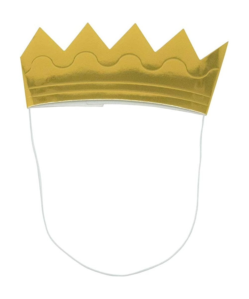 Mini Crowns 12 - Gold with Elastic Strap $17.69 Kids' Party Hats