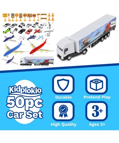 50pc Diecast Toy Cars City Travel Airport Playset with Floor Mat Multicolor Boys Ages 3+ $48.59 Toy Vehicle Playsets