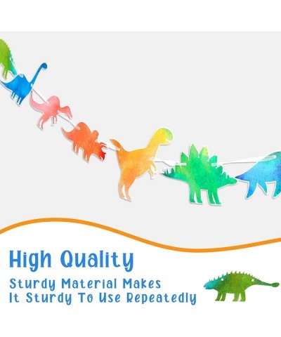 4 Pcs Watercolor Dinosaur Banner Garland Dinosaur Party Decorations for Birthday Party Boys Kids Dino Theme Party Supplies Wa...