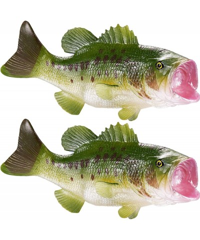 2 Pieces Fake Fish Simulated Fish Model Large Mouth Bass Artificial Lifelike Fish for Home Market Party Display Photography P...