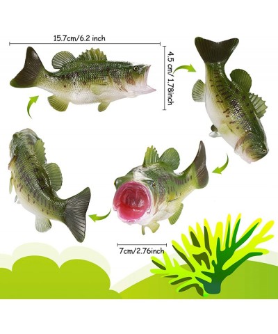 2 Pieces Fake Fish Simulated Fish Model Large Mouth Bass Artificial Lifelike Fish for Home Market Party Display Photography P...