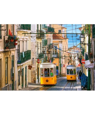 1000 Piece Jigsaw Puzzle Lisbon Trams Portugal European Puzzle Sister City of San Francisco Adult Puzzle C-104260-2 $32.11 Ji...