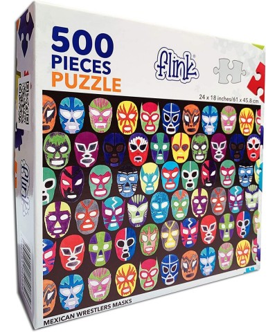 Mexican Wrestlers Masks Jigsaw Puzzle 500 Pieces $25.79 Jigsaw Puzzles