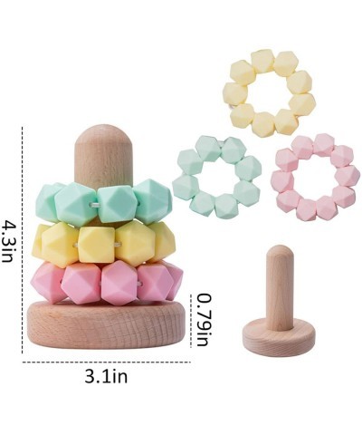 Baby Stacking Toys Silicone Stacking Ring Stacker Toddler Teething Toy Montessori Senses Educational Learning $25.43 Early De...