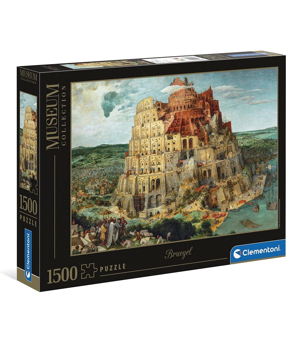 31691 La Torre de Brueguel 1500pcs Museum Collection Babel Tower 1500 Pieces Made in Italy Jigsaw Puzzle for Adults Multicolo...