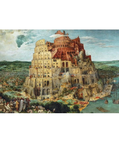 31691 La Torre de Brueguel 1500pcs Museum Collection Babel Tower 1500 Pieces Made in Italy Jigsaw Puzzle for Adults Multicolo...