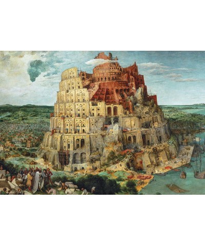 31691 La Torre de Brueguel 1500pcs Museum Collection Babel Tower 1500 Pieces Made in Italy Jigsaw Puzzle for Adults Multicolo...