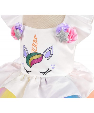 Toddler Little Girls Unicorn Dress Princess Costume Birthday Party Outfit Rainbow Tulle Skirt $42.20 Kids' Costumes