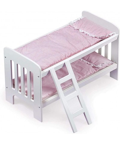 Gingham Doll Bunk Bed with Ladder Bedding and Free Personalization Kit (fits 18 inch Dolls) White/Gingham $48.83 Doll Accesso...