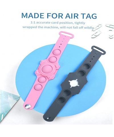 Kids Airtag Bracelet Case Anti Lost Protect Airtag Case with Push Pop Bubble Wristband Airtag Holder for Kids Bracelet Airtag...