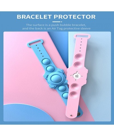 Kids Airtag Bracelet Case Anti Lost Protect Airtag Case with Push Pop Bubble Wristband Airtag Holder for Kids Bracelet Airtag...