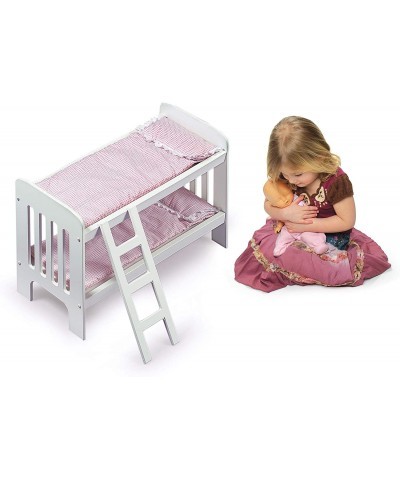 Gingham Doll Bunk Bed with Ladder Bedding and Free Personalization Kit (fits 18 inch Dolls) White/Gingham $48.83 Doll Accesso...