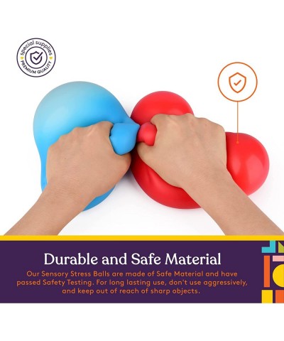 2 Huge Giant Stress Balls for Kids Adults Jumbo Size 2 Pack Colorful and Squishy Sensory Toys with Soft Squeezable Fill Low D...