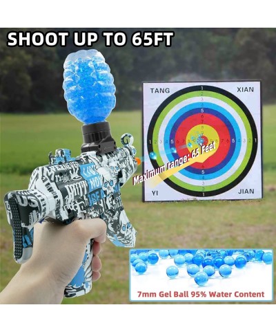 Electric Gel Ball Blaster Gel Ball Automatic Toy with 30000 Water Gel Beads Splatter Ball Blaster Toy Outdoor Activities Team...