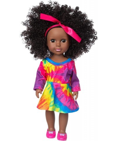 Black Baby Doll 14.5 inch African Girl Doll and Clothes Set Soft Silicone Doll Best Gift for Kids $43.48 Dolls