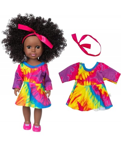 Black Baby Doll 14.5 inch African Girl Doll and Clothes Set Soft Silicone Doll Best Gift for Kids $43.48 Dolls