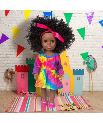 Black Baby Doll 14.5 inch African Girl Doll and Clothes Set Soft Silicone Doll Best Gift for Kids $43.48 Dolls