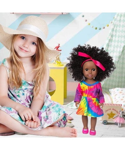 Black Baby Doll 14.5 inch African Girl Doll and Clothes Set Soft Silicone Doll Best Gift for Kids $43.48 Dolls