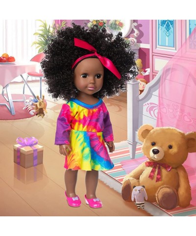 Black Baby Doll 14.5 inch African Girl Doll and Clothes Set Soft Silicone Doll Best Gift for Kids $43.48 Dolls