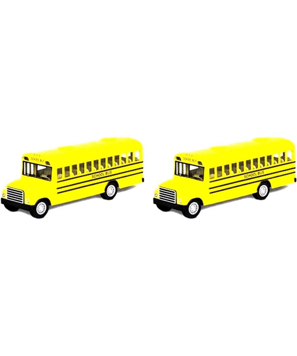 5" Inch Diecast Friction School Bus with Pullback Vehicles Mechanisms Action for Kids Party Favors Great Gift Idea for Boys a...