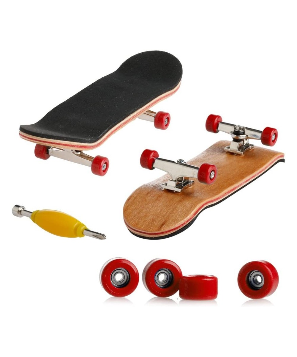 1Set Wooden Deck Fingerboard Skateboard Sport Games Kids Gift Maple Wood Set $27.79 Finger Toys