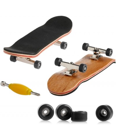 1Set Wooden Deck Fingerboard Skateboard Sport Games Kids Gift Maple Wood Set $27.79 Finger Toys