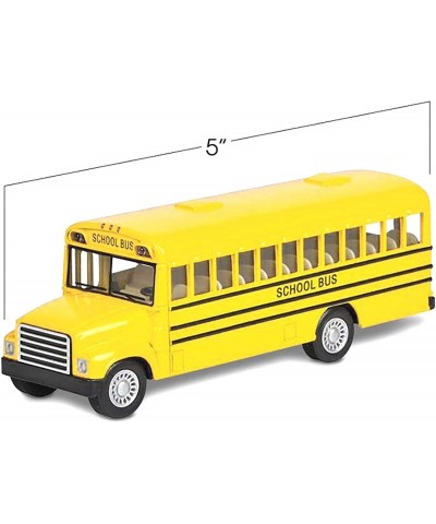 5" Inch Diecast Friction School Bus with Pullback Vehicles Mechanisms Action for Kids Party Favors Great Gift Idea for Boys a...