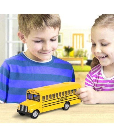 5" Inch Diecast Friction School Bus with Pullback Vehicles Mechanisms Action for Kids Party Favors Great Gift Idea for Boys a...