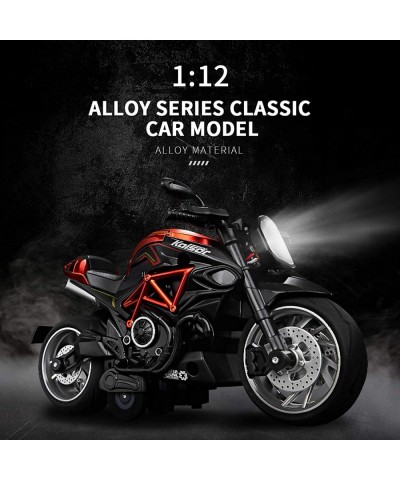 Motorcycle Toy Kids Toy Motorcycle with Sound and Lights Motorcycle Toys for Kids 3-9 Motorcycle Replica 1:12 Scale (Orange) ...