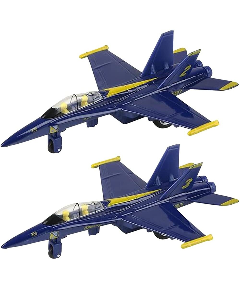 Jumbo Diecast F-18 Blue Angel Jets with Pullback Mechanism Set of 2 Diecast Metal Jet Plane Fighter Toys for Boys Air Force M...