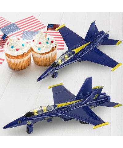 Jumbo Diecast F-18 Blue Angel Jets with Pullback Mechanism Set of 2 Diecast Metal Jet Plane Fighter Toys for Boys Air Force M...