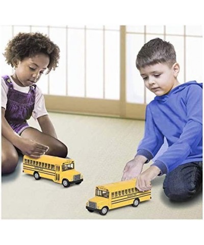 5" Inch Diecast Friction School Bus with Pullback Vehicles Mechanisms Action for Kids Party Favors Great Gift Idea for Boys a...