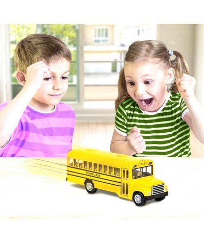 5" Inch Diecast Friction School Bus with Pullback Vehicles Mechanisms Action for Kids Party Favors Great Gift Idea for Boys a...