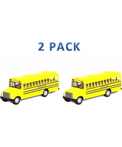 5" Inch Diecast Friction School Bus with Pullback Vehicles Mechanisms Action for Kids Party Favors Great Gift Idea for Boys a...