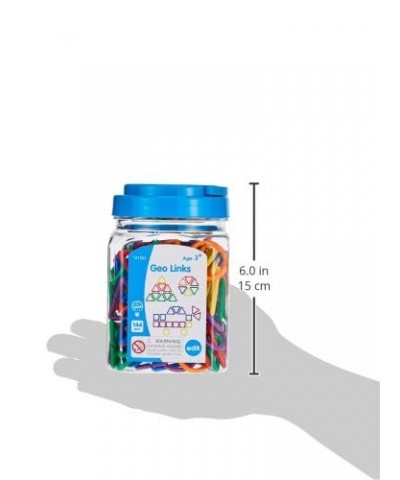 Geo Links - Mini Jar - Set of 144 - Linking Shapes - 6 Colors - Practice Shape Recognition Counting Sorting and More $22.65 E...