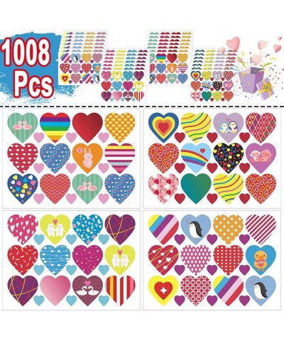 1008Pcs Valentines Day Stickers Heart Stickers for Kids Self-Adhesive Heart Shaped Label Decals Decorative Love Stickers for ...