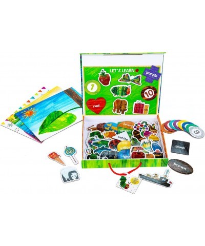 World of Eric Carle The Very Hungry Caterpillar Montessori Wooden Magnetic Set with Storage Box – Help Learn Colors Shapes An...