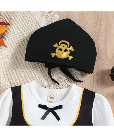 Toddlers Baby Girls Halloween Costume Girls Pirate Dress-up Buccaneer Princess Costumes Stripe Ruffle Tutu Skirt Pants $28.72...