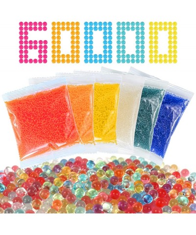 Gel Splatter Ball Blaster Gun Ammo(60000 Pieces) 7-8mm Splat Gun Water Beads for Kids Non Toxic Vase Filler Beads for Kitchen...